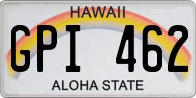 HI license plate GPI462