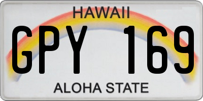 HI license plate GPY169