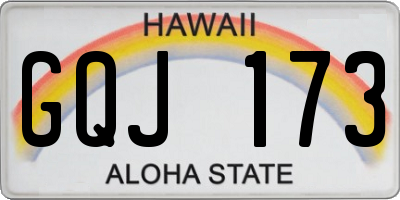 HI license plate GQJ173
