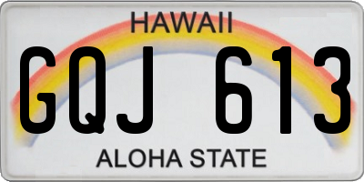HI license plate GQJ613