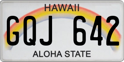HI license plate GQJ642