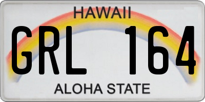 HI license plate GRL164