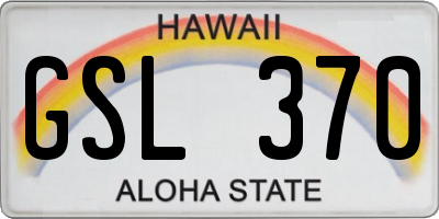 HI license plate GSL370