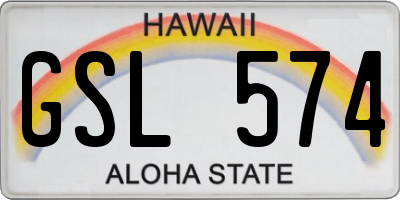HI license plate GSL574