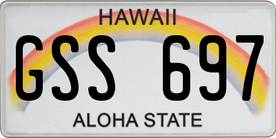 HI license plate GSS697