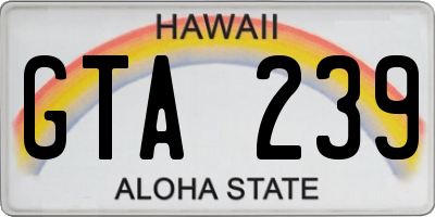 HI license plate GTA239