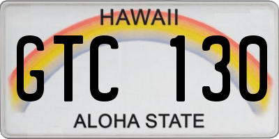 HI license plate GTC130