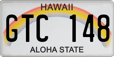 HI license plate GTC148