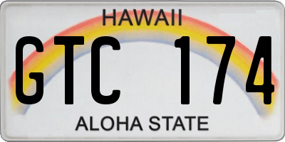 HI license plate GTC174