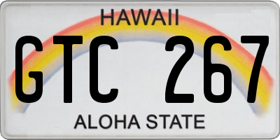 HI license plate GTC267