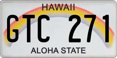 HI license plate GTC271