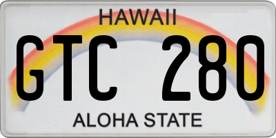 HI license plate GTC280