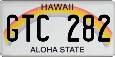 HI license plate GTC282