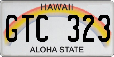 HI license plate GTC323