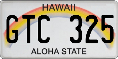 HI license plate GTC325