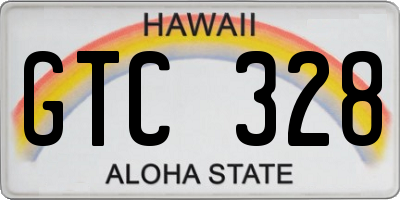 HI license plate GTC328