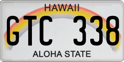 HI license plate GTC338