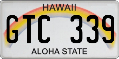 HI license plate GTC339