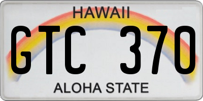 HI license plate GTC370