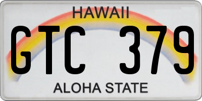 HI license plate GTC379