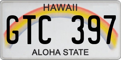 HI license plate GTC397