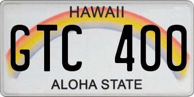 HI license plate GTC400