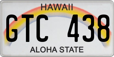 HI license plate GTC438