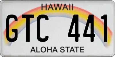 HI license plate GTC441