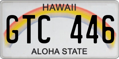 HI license plate GTC446