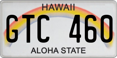 HI license plate GTC460