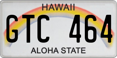 HI license plate GTC464