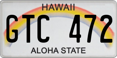 HI license plate GTC472