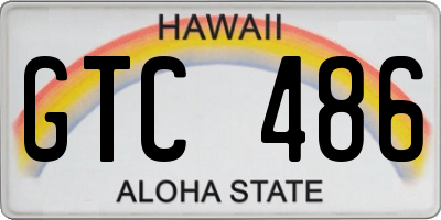 HI license plate GTC486