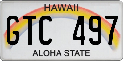 HI license plate GTC497