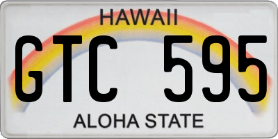 HI license plate GTC595