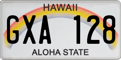 HI license plate GXA128
