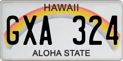 HI license plate GXA324