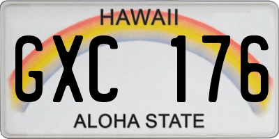 HI license plate GXC176