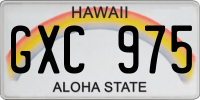 HI license plate GXC975