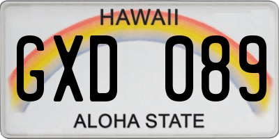 HI license plate GXD089
