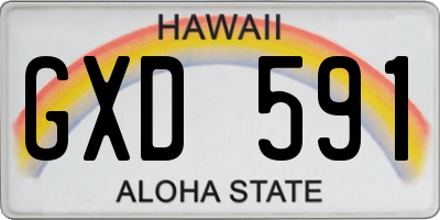 HI license plate GXD591