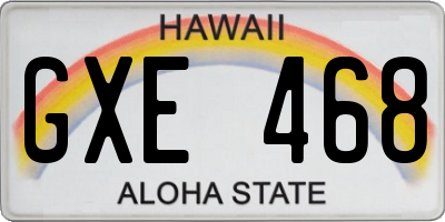 HI license plate GXE468