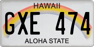 HI license plate GXE474