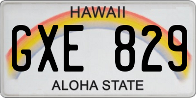HI license plate GXE829