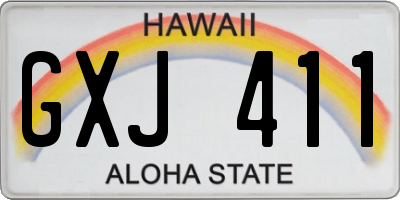 HI license plate GXJ411