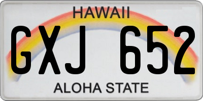 HI license plate GXJ652