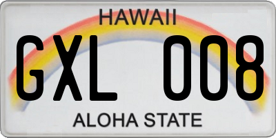 HI license plate GXL008