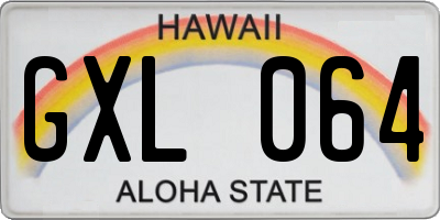 HI license plate GXL064