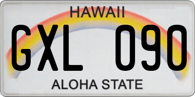 HI license plate GXL090