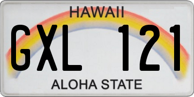 HI license plate GXL121